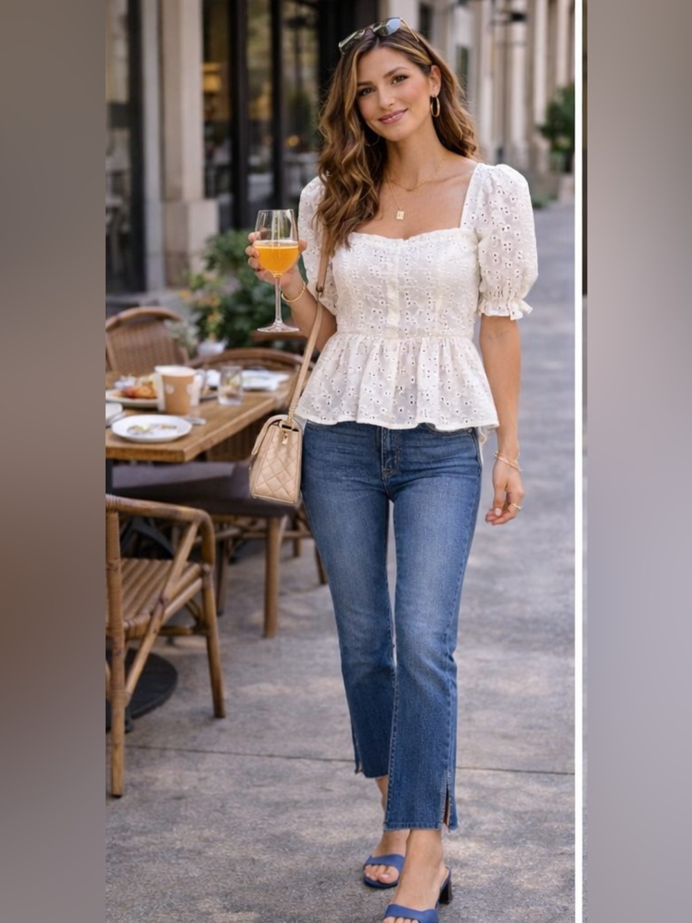 Zara High Rise Slim Crop Jeans  Minimal Chic Ankle Slit Denim Blogger Style